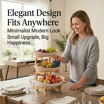 🍓2-Tier / 3-Tier Vertical Fruit Storage Rack (Includes Stand）: Easy Access & More Space for Your Kitchen