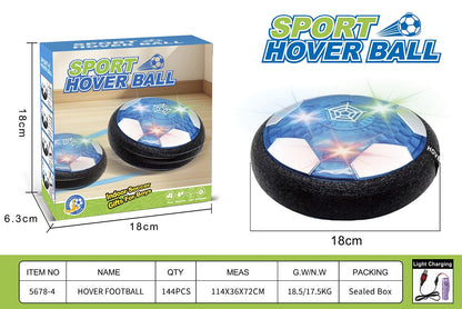Rechargeable Hover Soccer Ball for Kids – Floating LED Indoor Soccer Disc with Foam Bumper