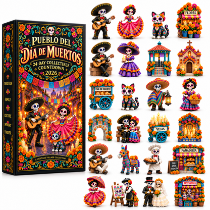 🏵 Day of the Dead Village 2026 – 24-Day Collectible Countdown Calendar with 24 Unique Miniatures