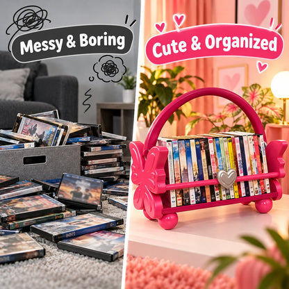 🦋 Butterfly DVD Storage Purse 💗 Retro Y2K Movie Organizer