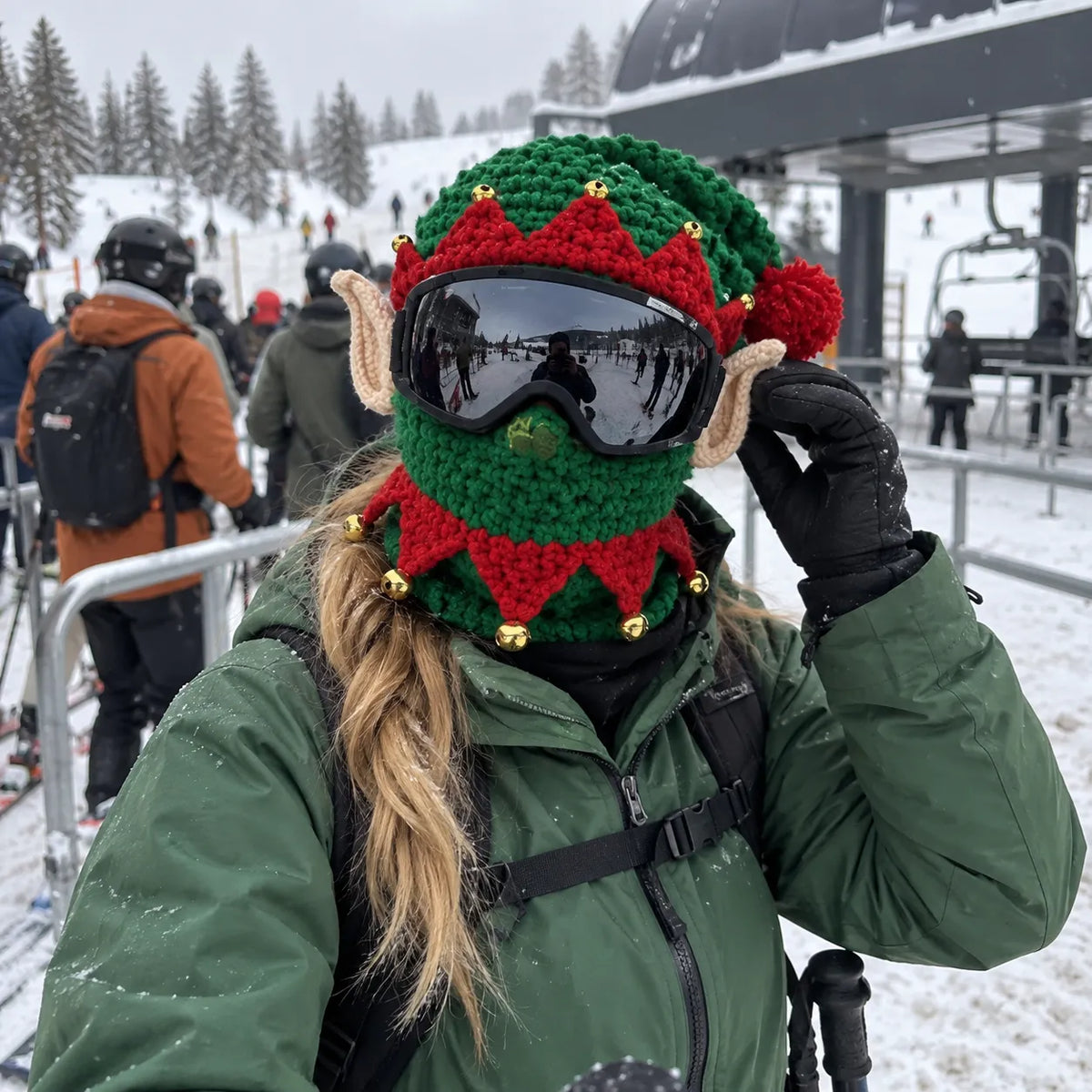 🎅 3D Christmas Knit Ski Mask – Warm Full-Face Cover in 3 Festive Styles