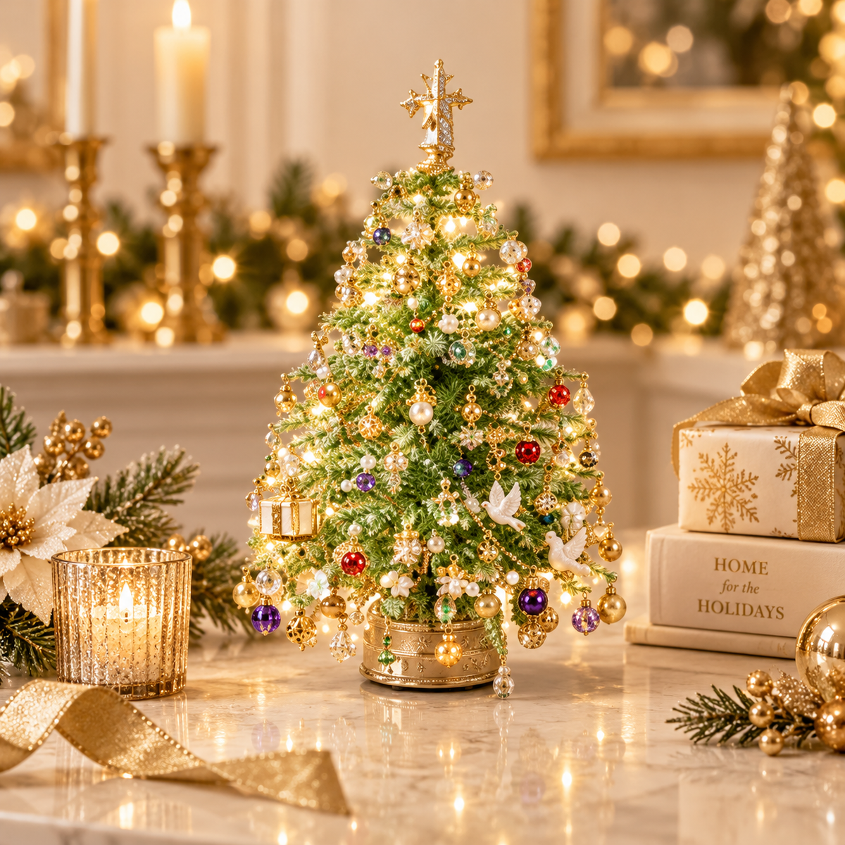 🎄✨ DIY Beaded Christmas Tree Craft Kit – Handmade Light-Up Holiday Decor