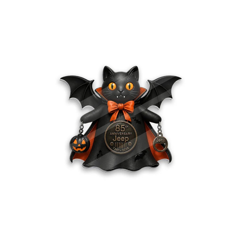 🎃 Jeep 85th Anniversary Grim Reaper Duck Magnet – Halloween Acrylic Car Décor