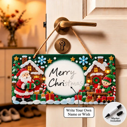 🎄✨ DIY Sea Glass Christmas Hanging Sign Kit – 8 Festive Designs & Personalized Holiday Decor ✍️