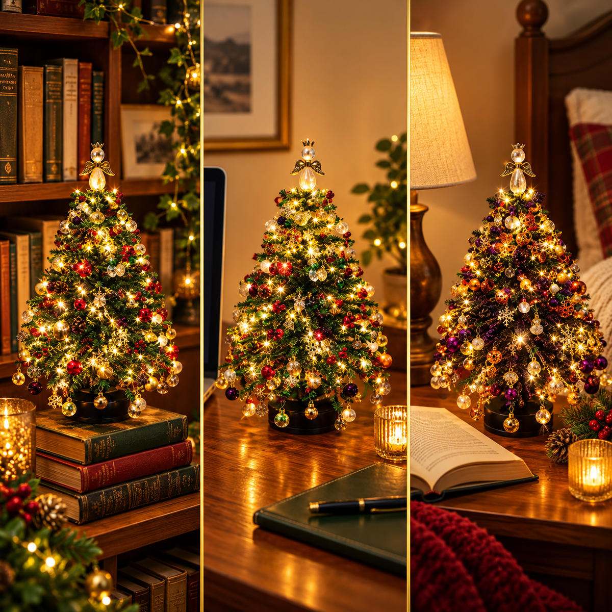 🎄✨ DIY Beaded Christmas Tree Craft Kit – Handmade Light-Up Holiday Decor
