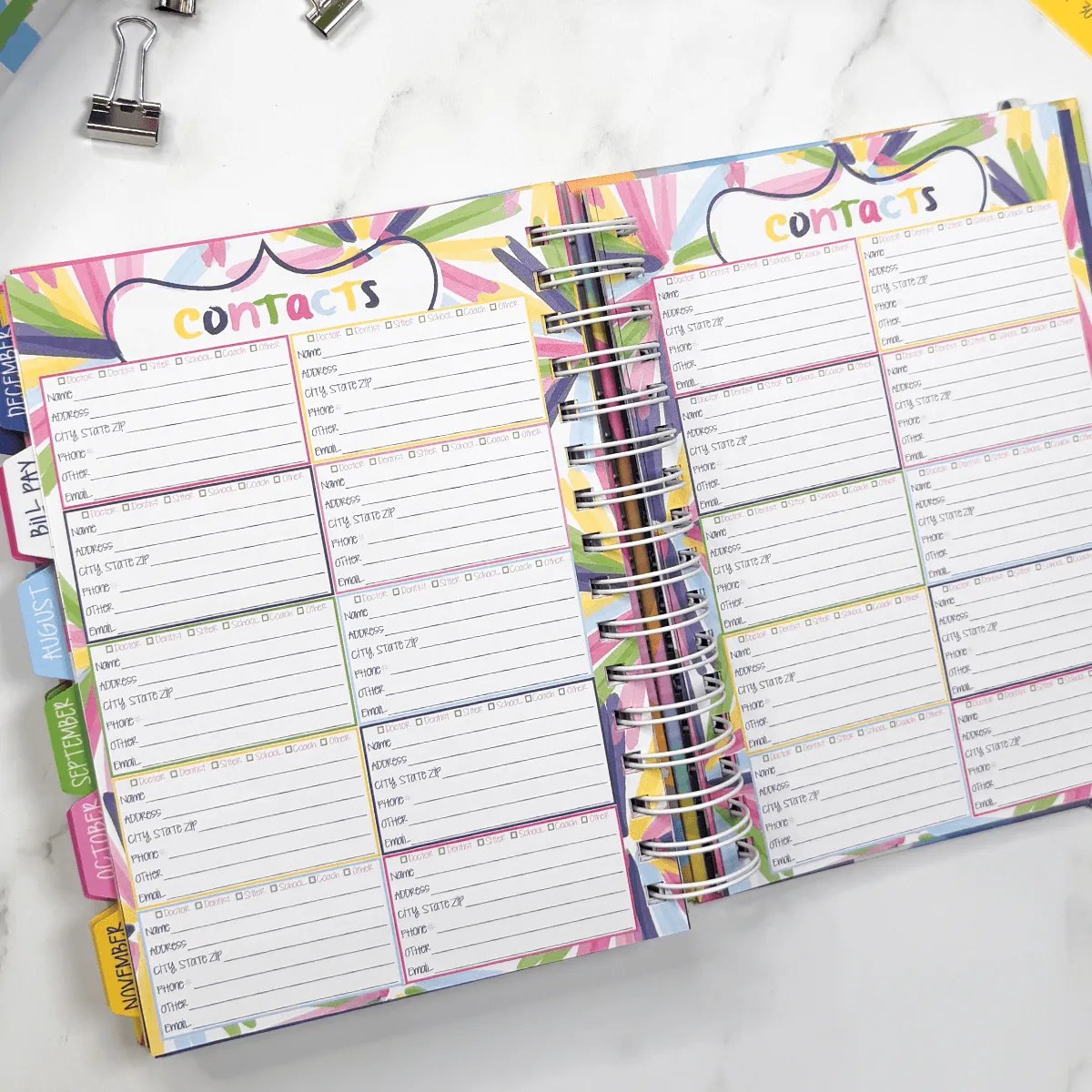 📅✨ 2027–2028 Life Planner – 24-Month Weekly & Monthly Organizer with Stickers & Bill Trackers