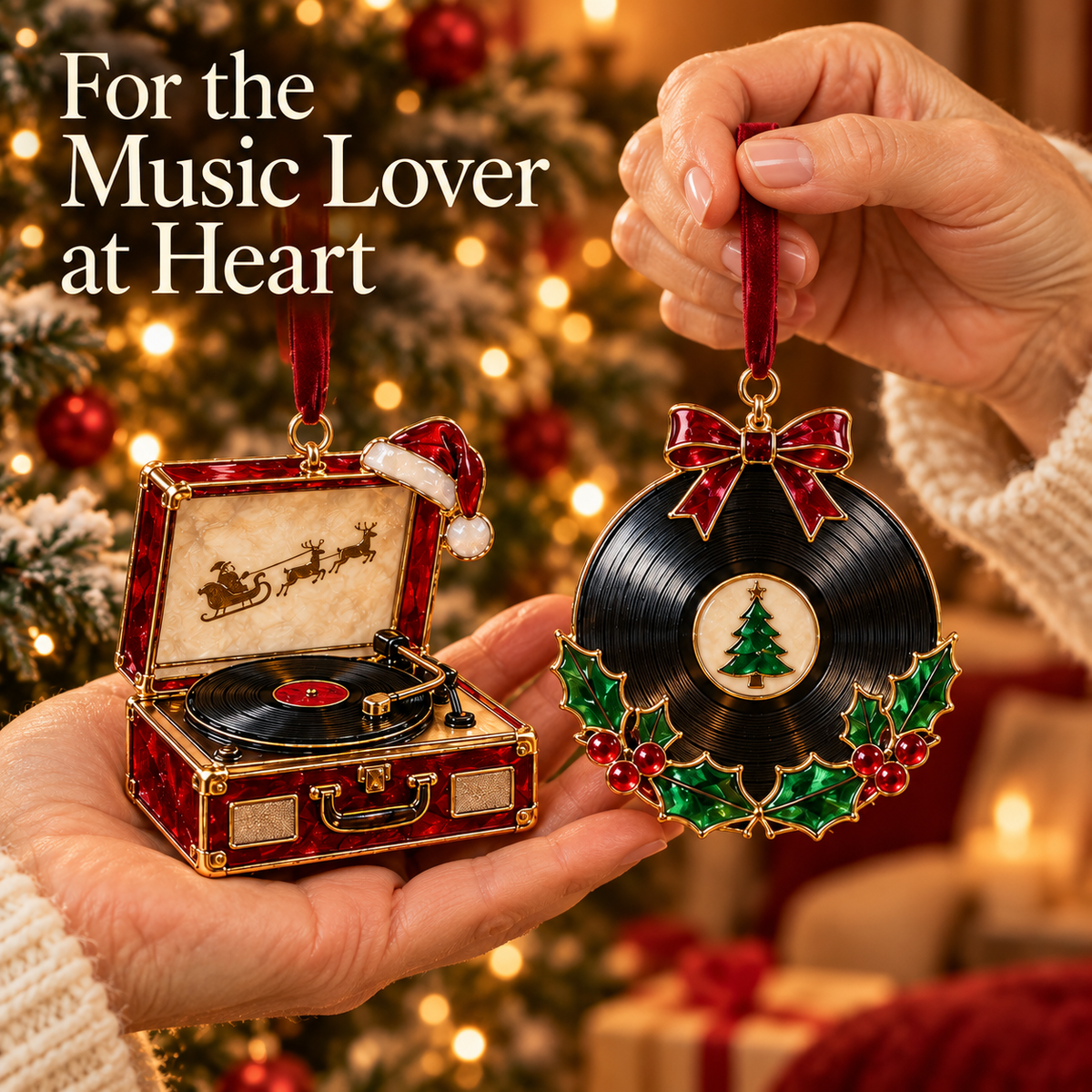 Vintage Music Christmas Ornaments – 6 Nostalgic Designs for Music Lovers