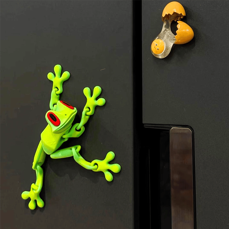 🐸✨ 3D Printed Magnetic Frog – Colorful Fridge Magnet & Whimsical Desk Decor