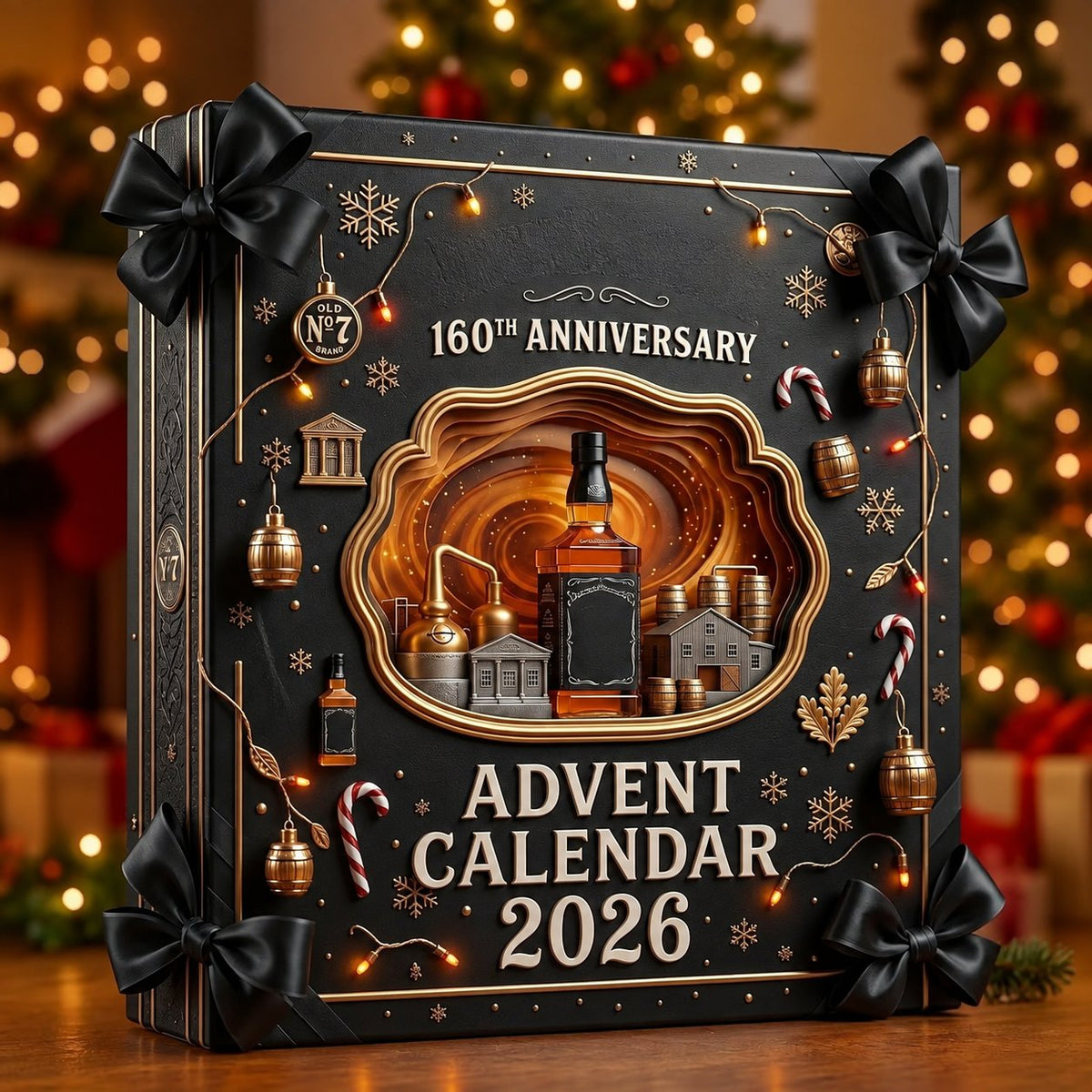 🥃 160th Anniversary Whiskey Bottle Advent Calendar 2026 – 24 Collectible Ornaments