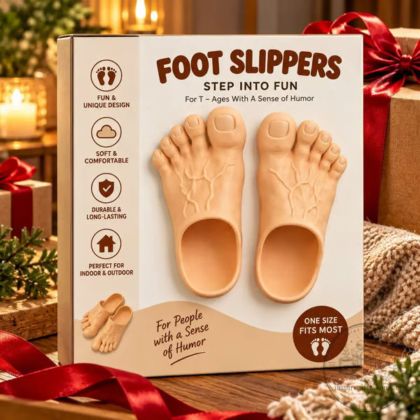 🤘👣 Giant Barefoot Novelty Slides – Funny Oversized Foot Slippers for Parties & Gag Gifts