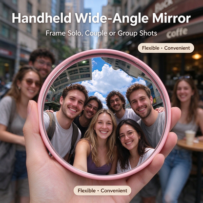 Selfie Convex Mirror, Handheld High-Definition Wide-Angle Selfie Mirror 📸