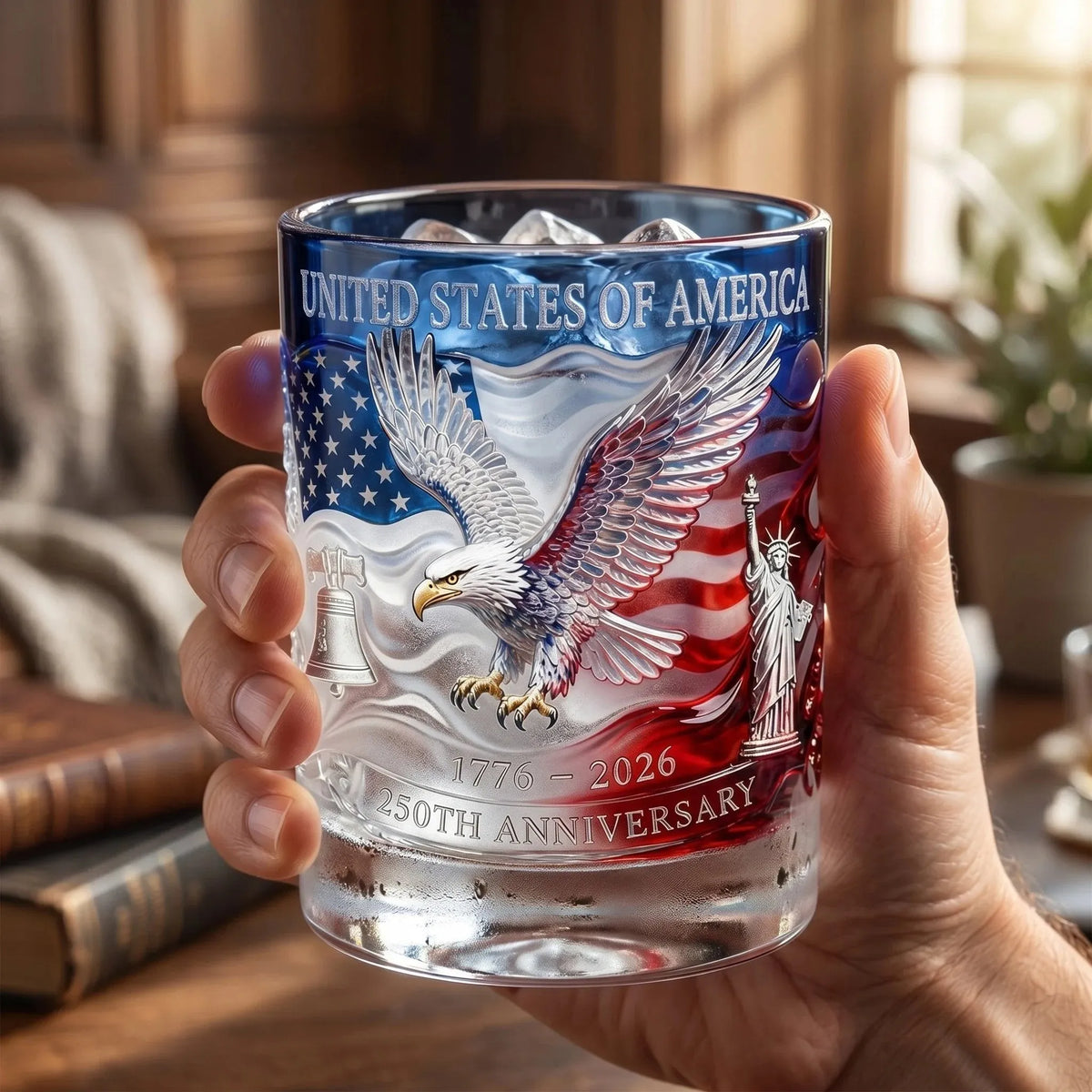 🇺🇸 USA 250th Anniversary Commemorative Glass – 1776–2026 Limited Edition ✨