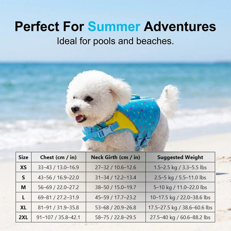 🐕 High-Buoyancy Dog Life Jacket – Ergonomic Fit, Reinforced Handle & Ripstop Design