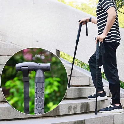 GS183 FOX Telescopic Hiking Trekking Pole with Self-Defense Baton