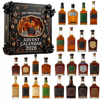 🥃 160th Anniversary Whiskey Bottle Advent Calendar 2026 – 24 Collectible Ornaments