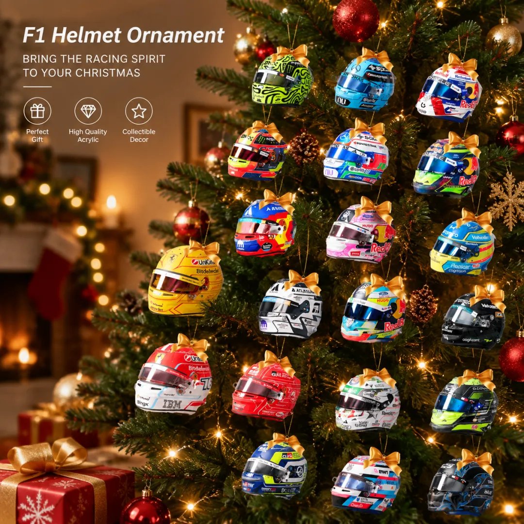 2026 Racing Helmet Advent Calendar, 24 Day Motorsport Christmas Countdown, Race Car Fan Ornament Gift