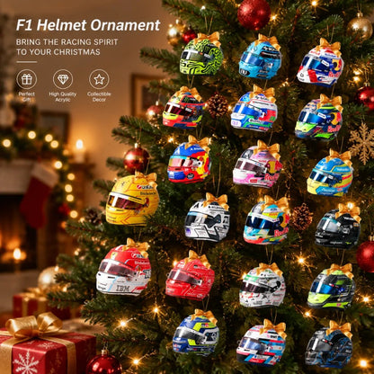 2026 Racing Helmet Advent Calendar, 24 Day Motorsport Christmas Countdown, Race Car Fan Ornament Gift