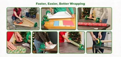 Wrap Buddies Tabletop Gift Wrapping Tool with Tape Dispenser