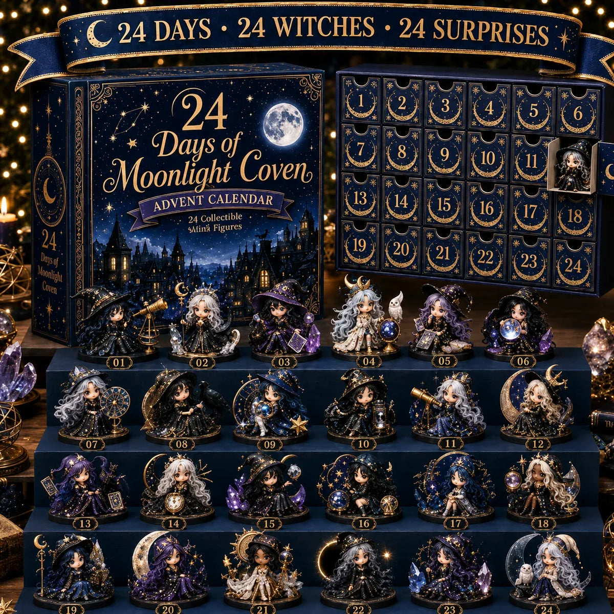 🧙‍♀️TODAY ONLY 50% OFF – Witch Advent Calendar | 24 Days of Magical Witchy Surprises | Limited Edition Collectible Mini Figures✨