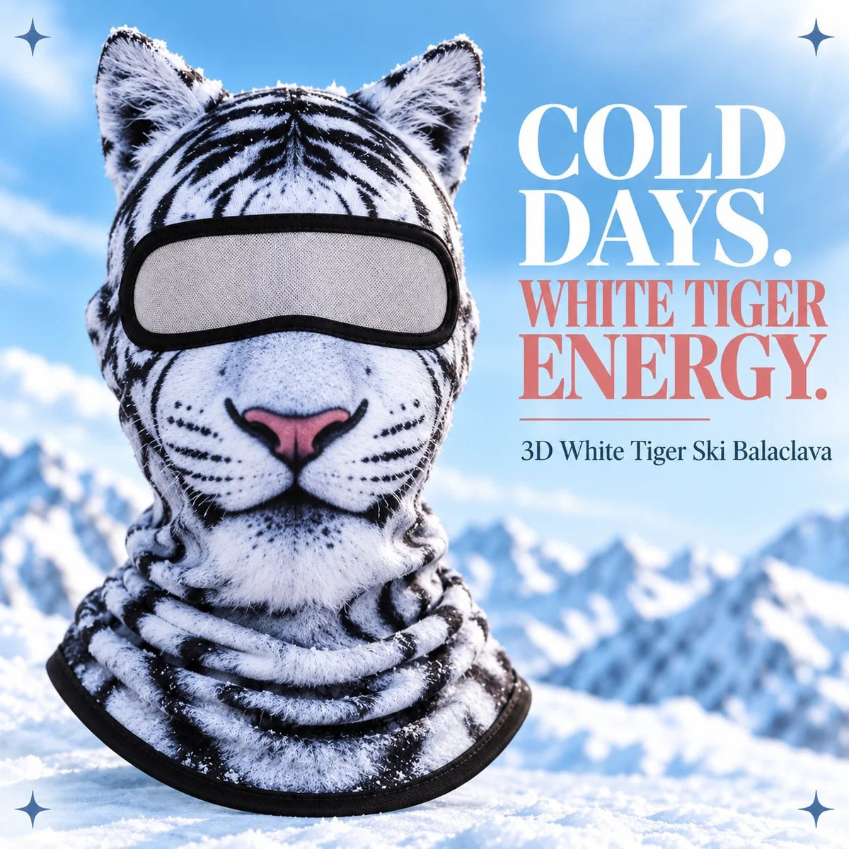 🔥🐱3D Cat Ski Balaclava Face Mask with Ears Animal Mask