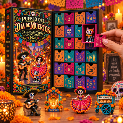 🏵 Day of the Dead Village 2026 – 24-Day Collectible Countdown Calendar with 24 Unique Miniatures