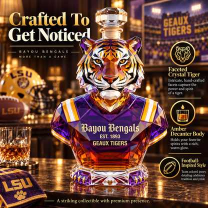 🐯 Bayou Bengals Commemorative Whisky Bottle – A Tribute to Purple & Gold Tradition 💜