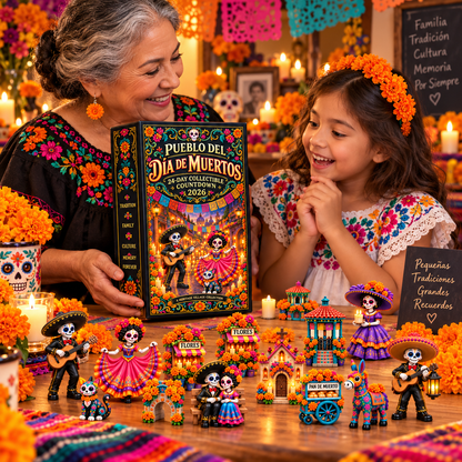 🏵 Day of the Dead Village 2026 – 24-Day Collectible Countdown Calendar with 24 Unique Miniatures