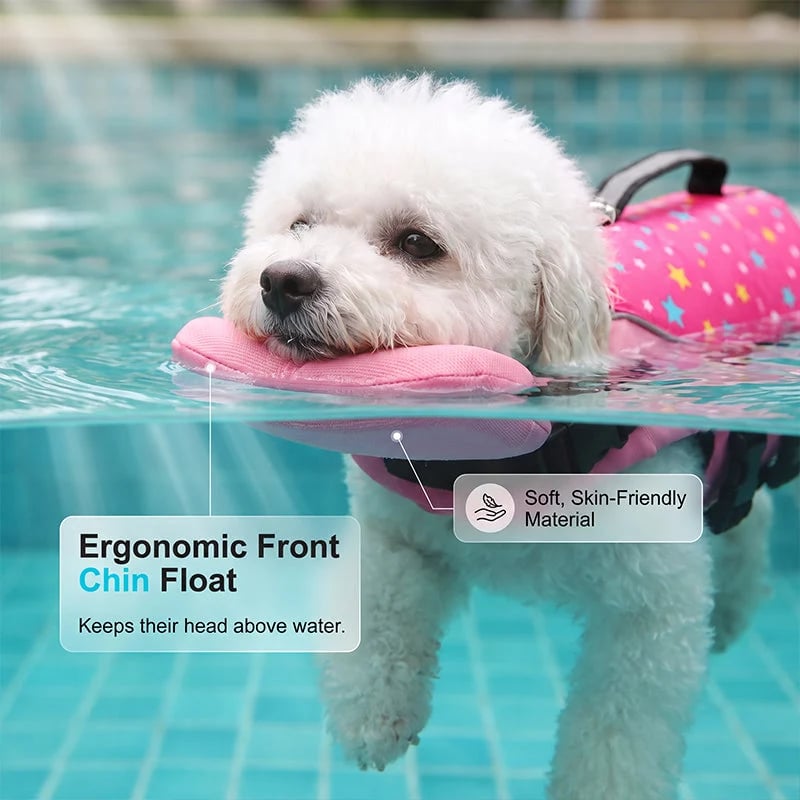 🐕 High-Buoyancy Dog Life Jacket – Ergonomic Fit, Reinforced Handle & Ripstop Design