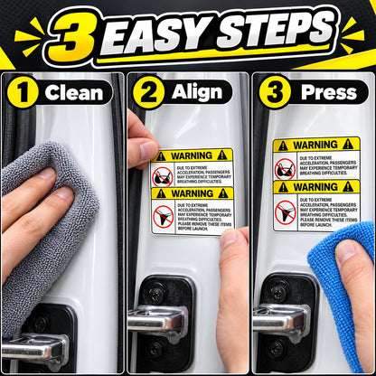 Funny Extreme Acceleration Warning Decal Set 😂🏎️