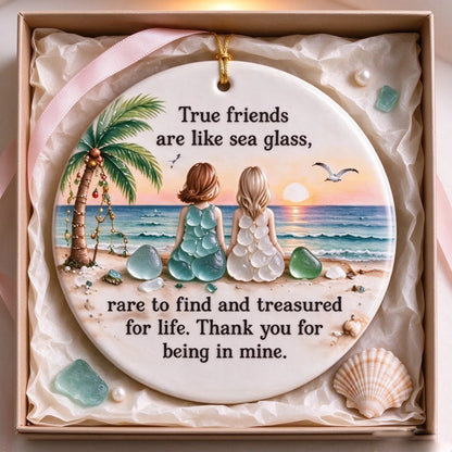 💗Handcrafted True Friendship Sea Glass Gift