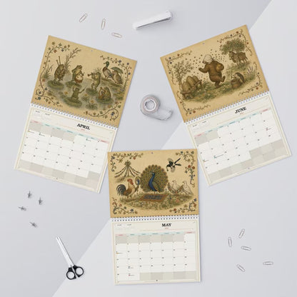 📜 2027 Medieval Animal Mischief in the Margins Wall Calendar