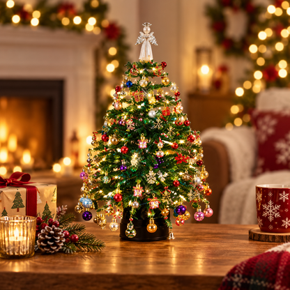 🎄✨ DIY Beaded Christmas Tree Craft Kit – Handmade Light-Up Holiday Decor