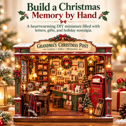 📮 Grandma’s Christmas Post DIY Miniature Kit 🎄 Cozy Vintage Holiday Scene