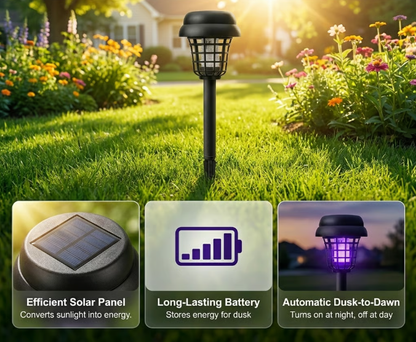 🦟☀️ Solar Mosquito Zapper Garden Light – Decorative Outdoor Bug Control Lamp 🌙