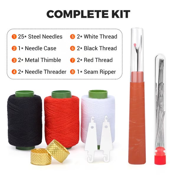 🔥 37-Piece Sewing Tool Set – Complete DIY Repair Kit ✂️