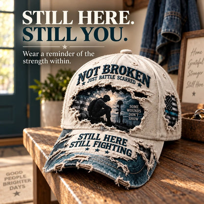🧢 Veteran PTSD Awareness Baseball Cap – 100% Cotton