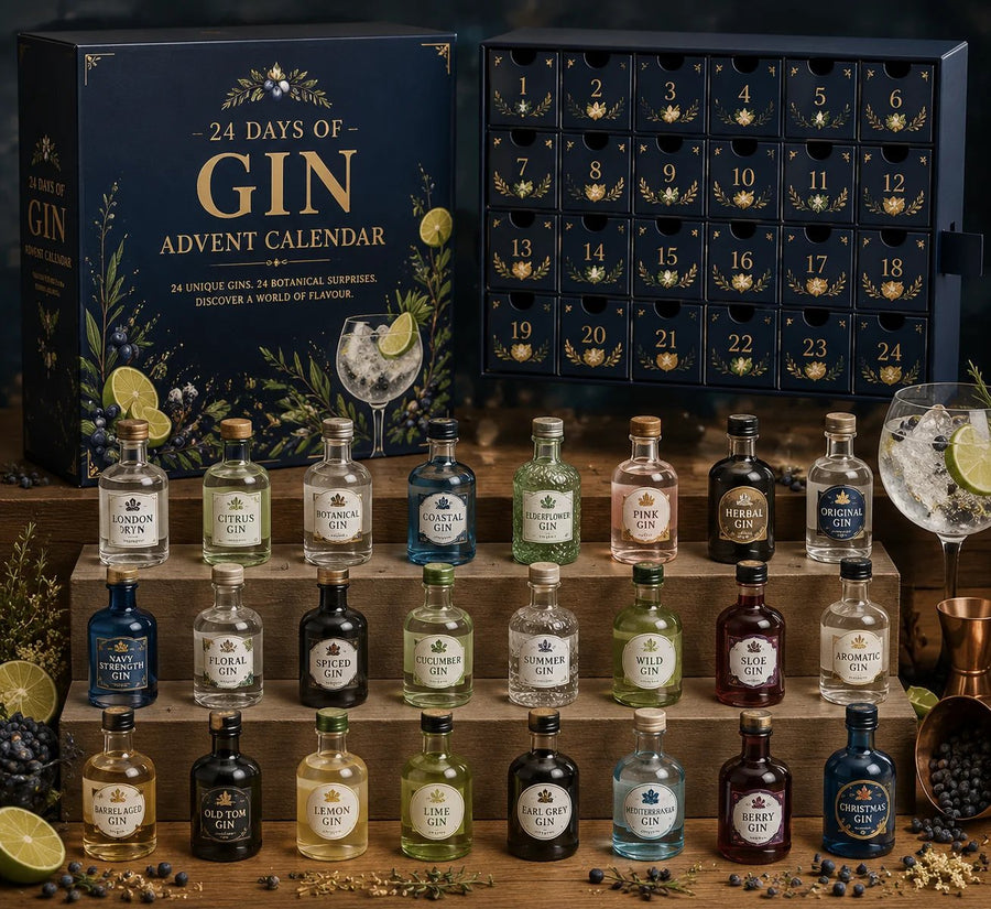 50% OFF | 🍸 2026 Days of Gin Blind Box – 24-Day Festive Countdown, Gin Collectible Miniatures 🎄 Christmas