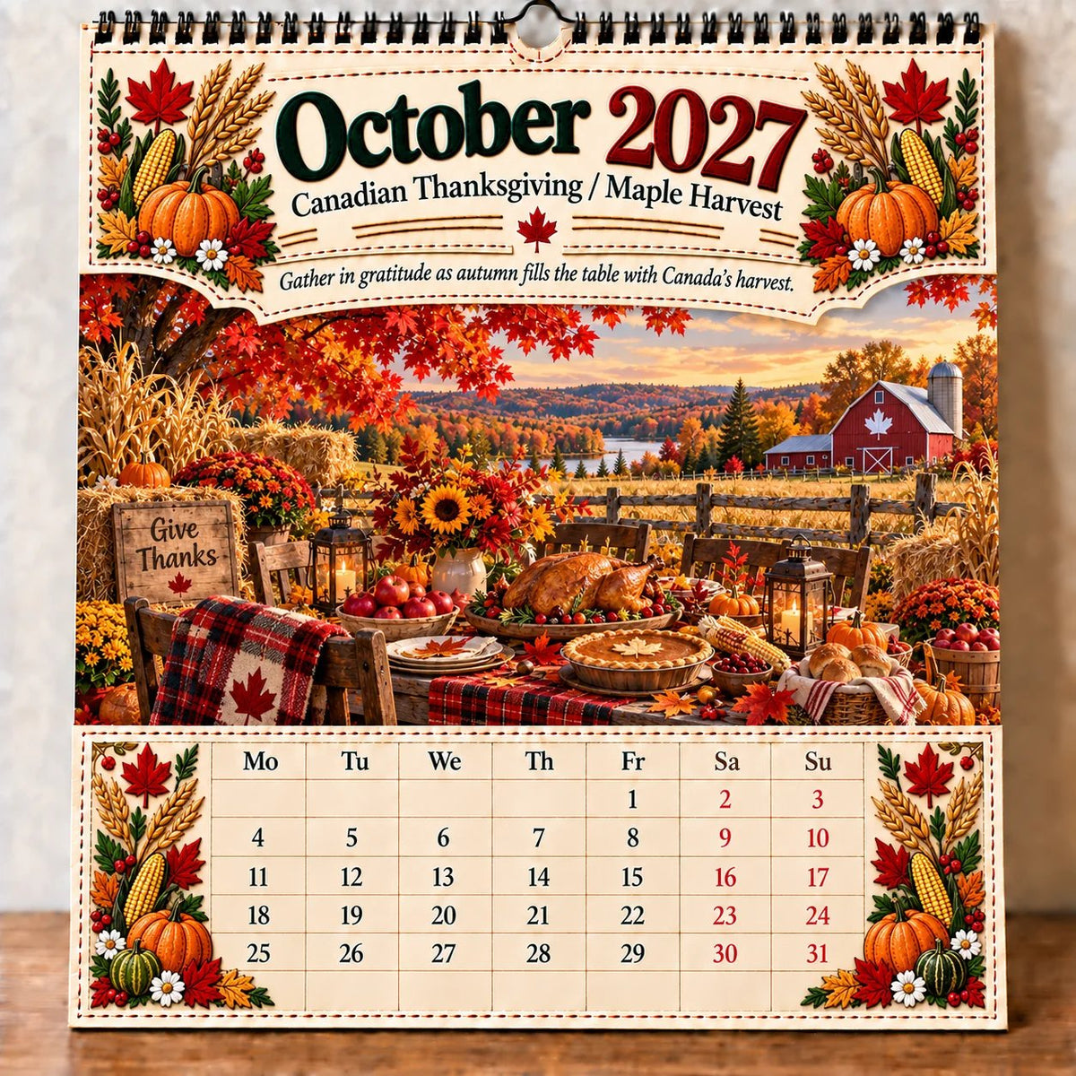 🔥LAST DAY 33% OFF - 🇨🇦🍁 2027 Canada 160th Anniversary Wall Calendar 🍁🇨🇦
