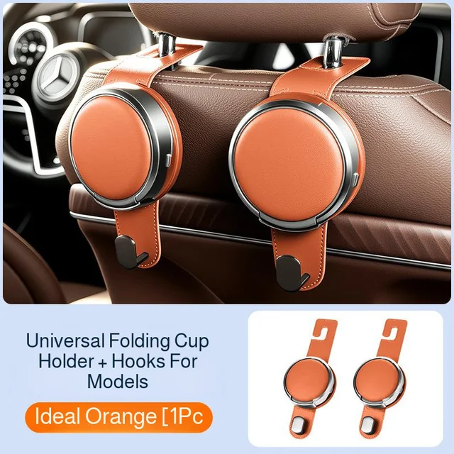 🚗📱 Foldable 2-in-1 Car Cup Holder & Phone Stand – Clip-On Vehicle Organizer ✨