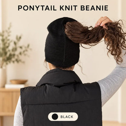 🧲 Women's Magnetic Ponytail Beanie – Hat with Magnetic Hair Opening for Ponytails, Buns & Braids