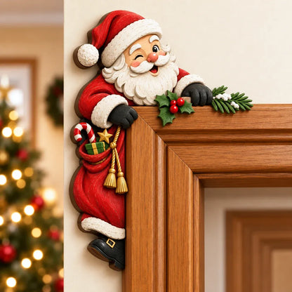 ⏳ Last Day 50% OFF 🎄 3D Christmas Peekaboo Door Frame Decor – 8 Festive Designs ✨