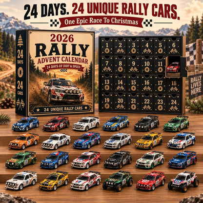 🏎️ 2026 Rally Racing Advent Calendar – 24 Days of Dirt & Speed, 24 Collectible Rally Cars