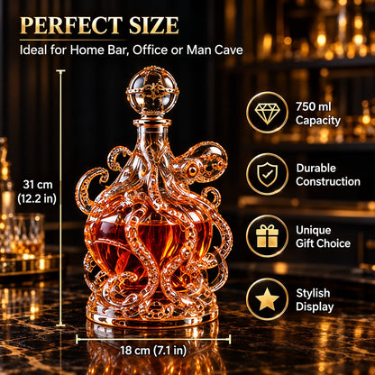 🐙 Octopus Decanter - Premium Crystal Glass Edition