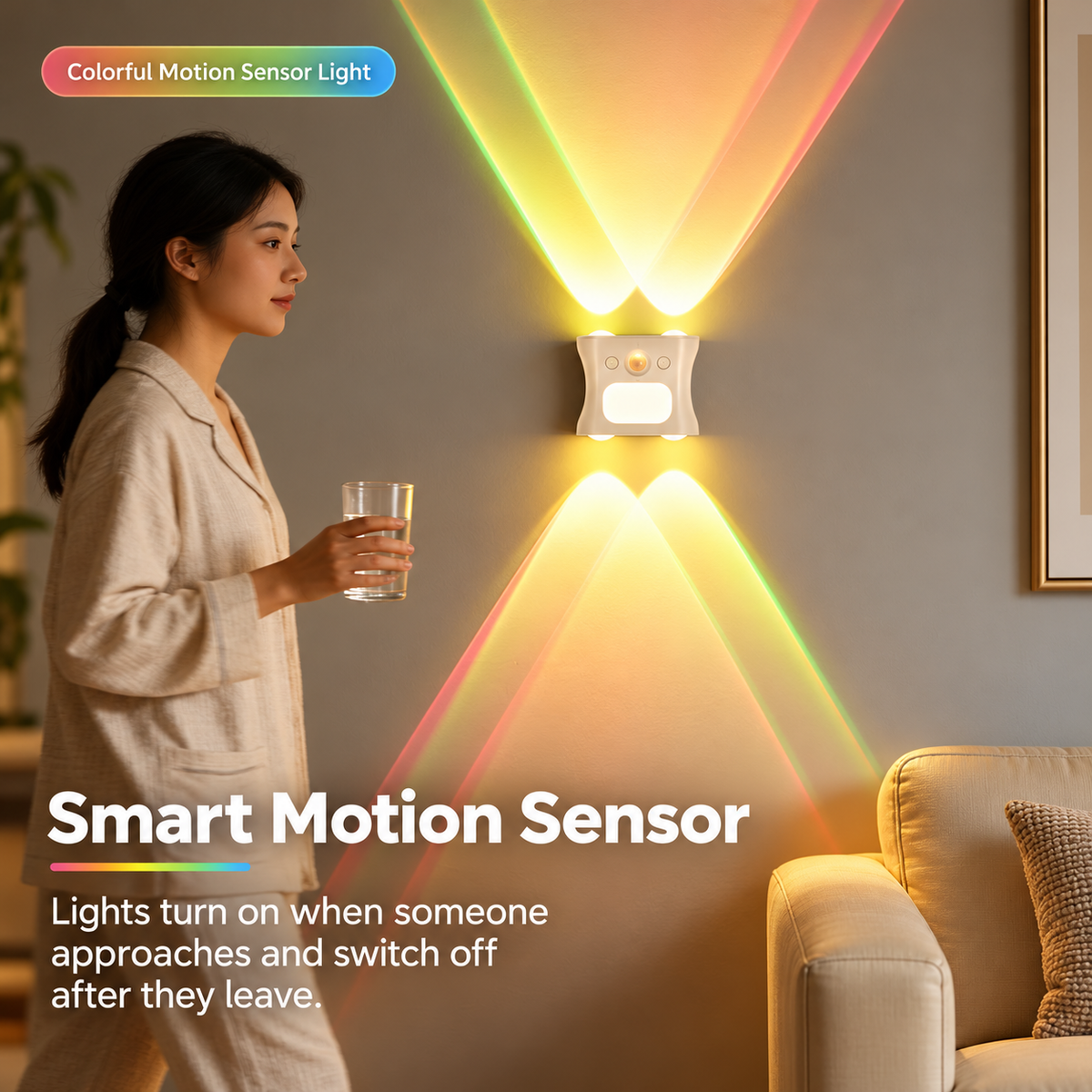 💡 LED Motion Sensor Wall Light – Automatic Wireless Lighting for Hallways, Stairs & More ✨