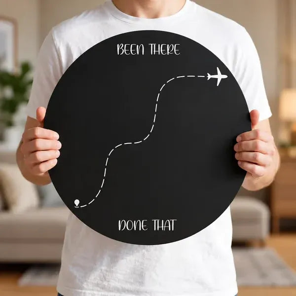 🌍✈️ Been There, Done That Travel Magnet Display Board – Round Souvenir Magnet Wall Organizer, Personalized Travel Memory Decor & Unique Gifts for Travelers 🎁