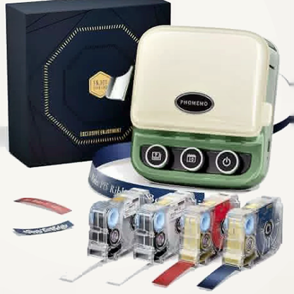 Phomemo P15 Vintage Ribbon & Label Printer – Bluetooth Thermal Transfer Personalization Printer