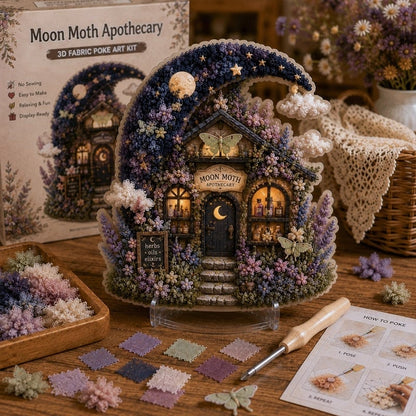 🏡🧵 3D Fabric Poke Art Cottage Kit – Create Your Own Cozy Cottage Decor ✨