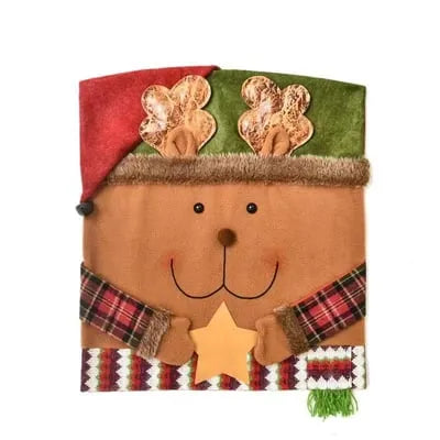 Reindeer Christmas Chair Back Cover