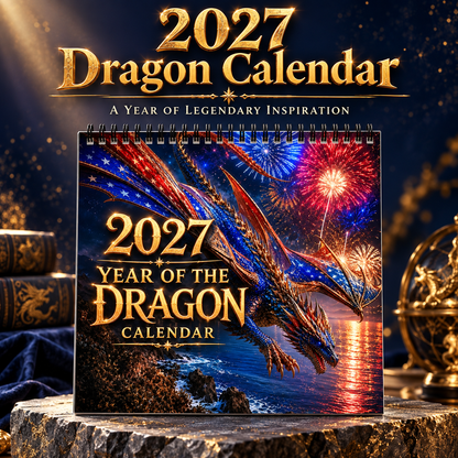 🐉 Dragons of a Higher World 2027 Wall Calendar – 12-Month Fantasy Dragon Art Calendar