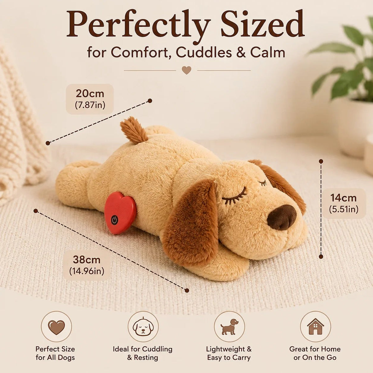 Real Heartbeat Plush Toy For Cats & Dogs